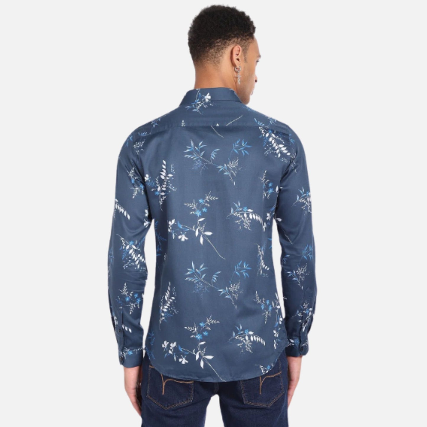 Sateen Slim Floral Shirt