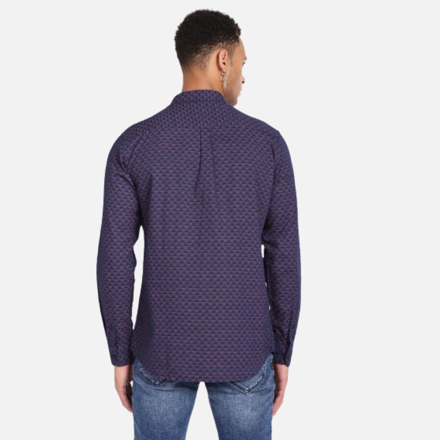 Geometric Print Cotton Twill Shirt