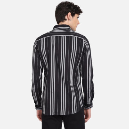 Vertical Stripe Slim Fit Shirt