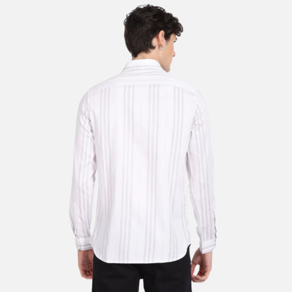 Vertical Stripe Slim Fit Shirt