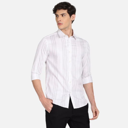 Vertical Stripe Slim Fit Shirt