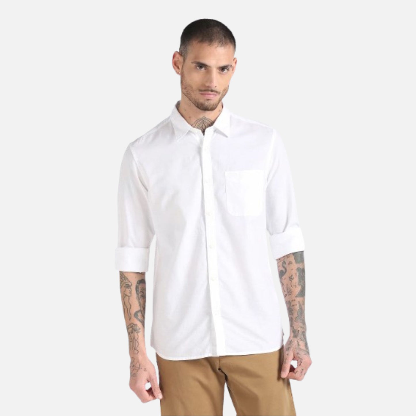 Cotton Linen Solid Shirt