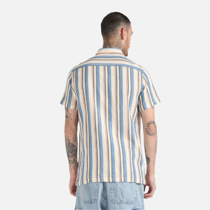 Cotton Slub Striped Shirt