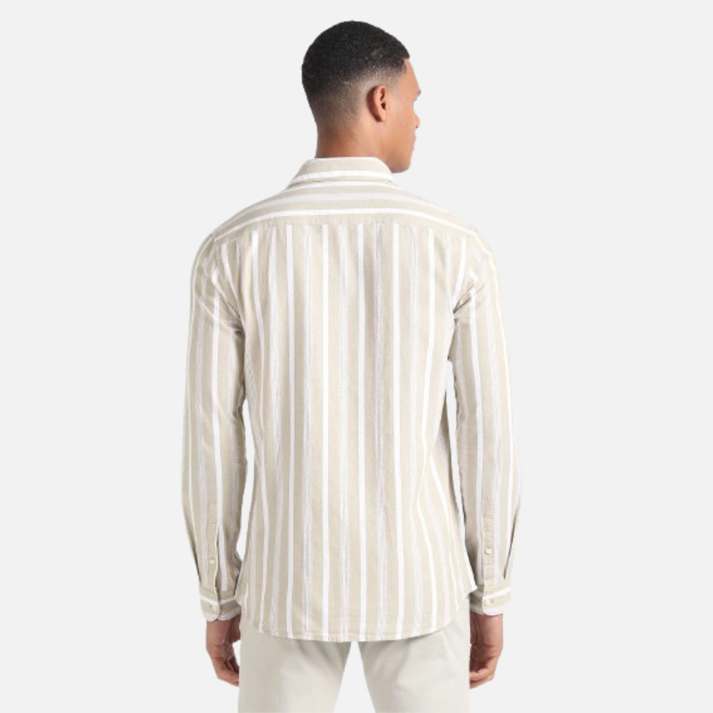 Vertical Stripe Cotton Shirt