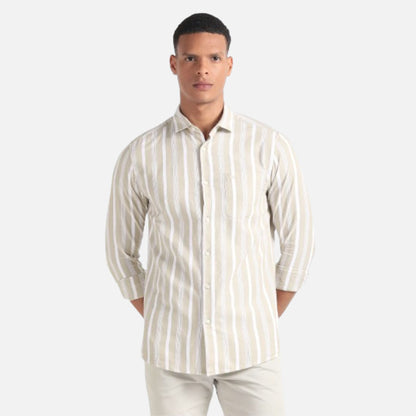 Vertical Stripe Cotton Shirt