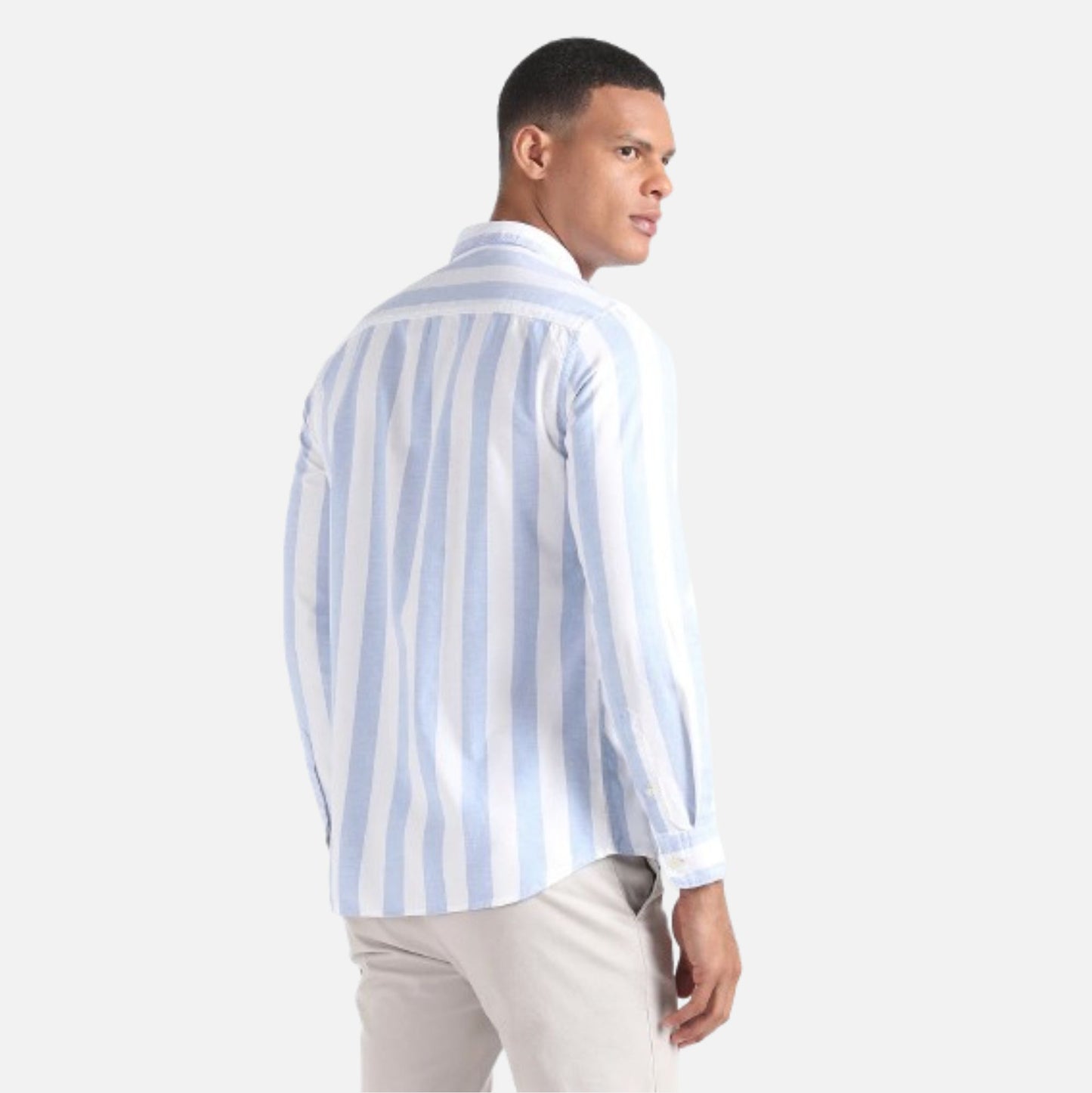 Vertical Stripe Oxford Shirt