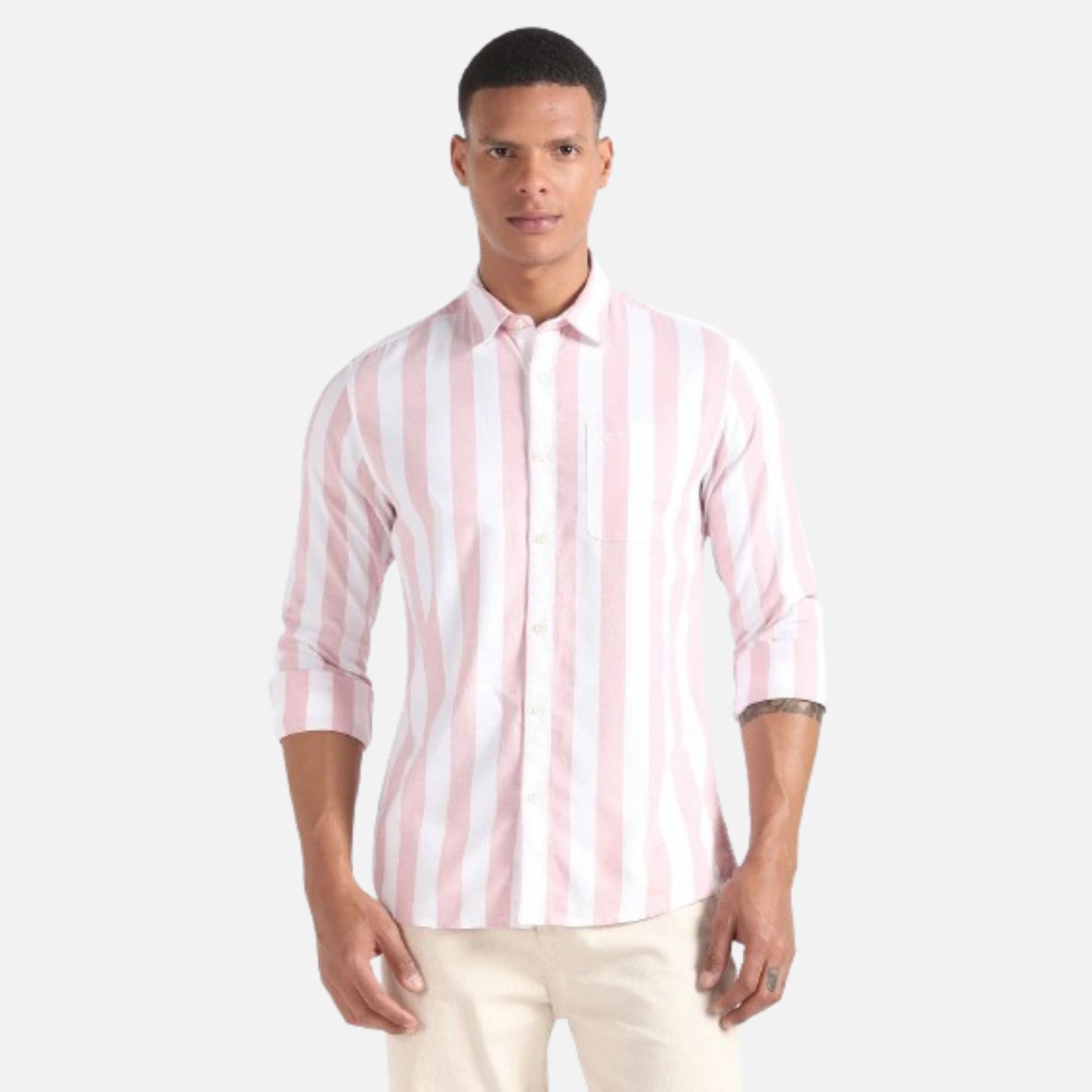 Vertical Stripe Oxford Shirt