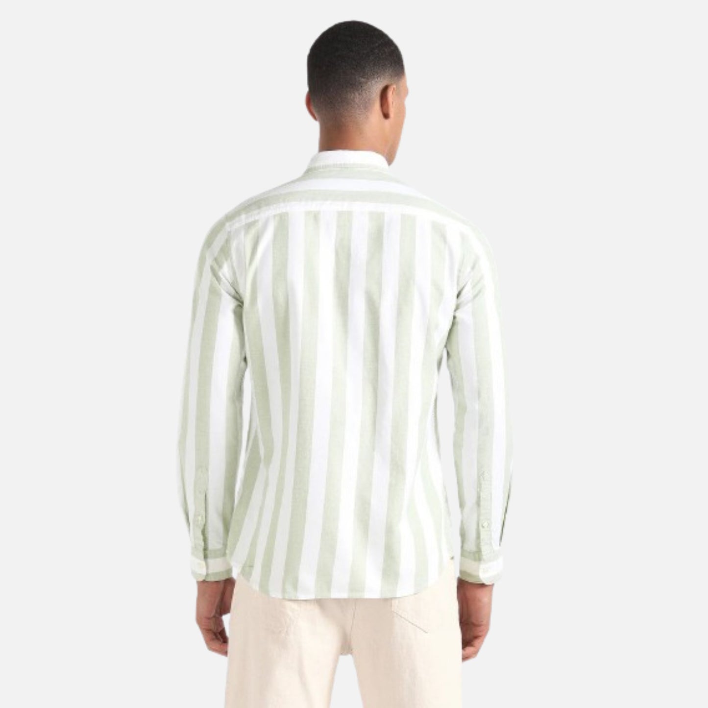 Vertical Stripe Oxford Shirt