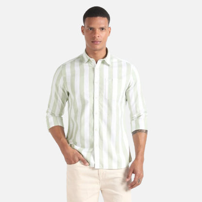 Vertical Stripe Oxford Shirt