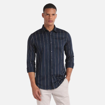 Vertical Stripe Slim Fit Shirt