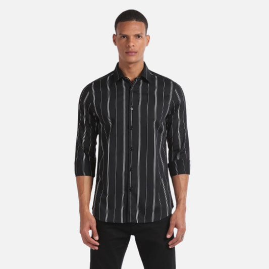 Vertical Stripe Slim Fit Shirt