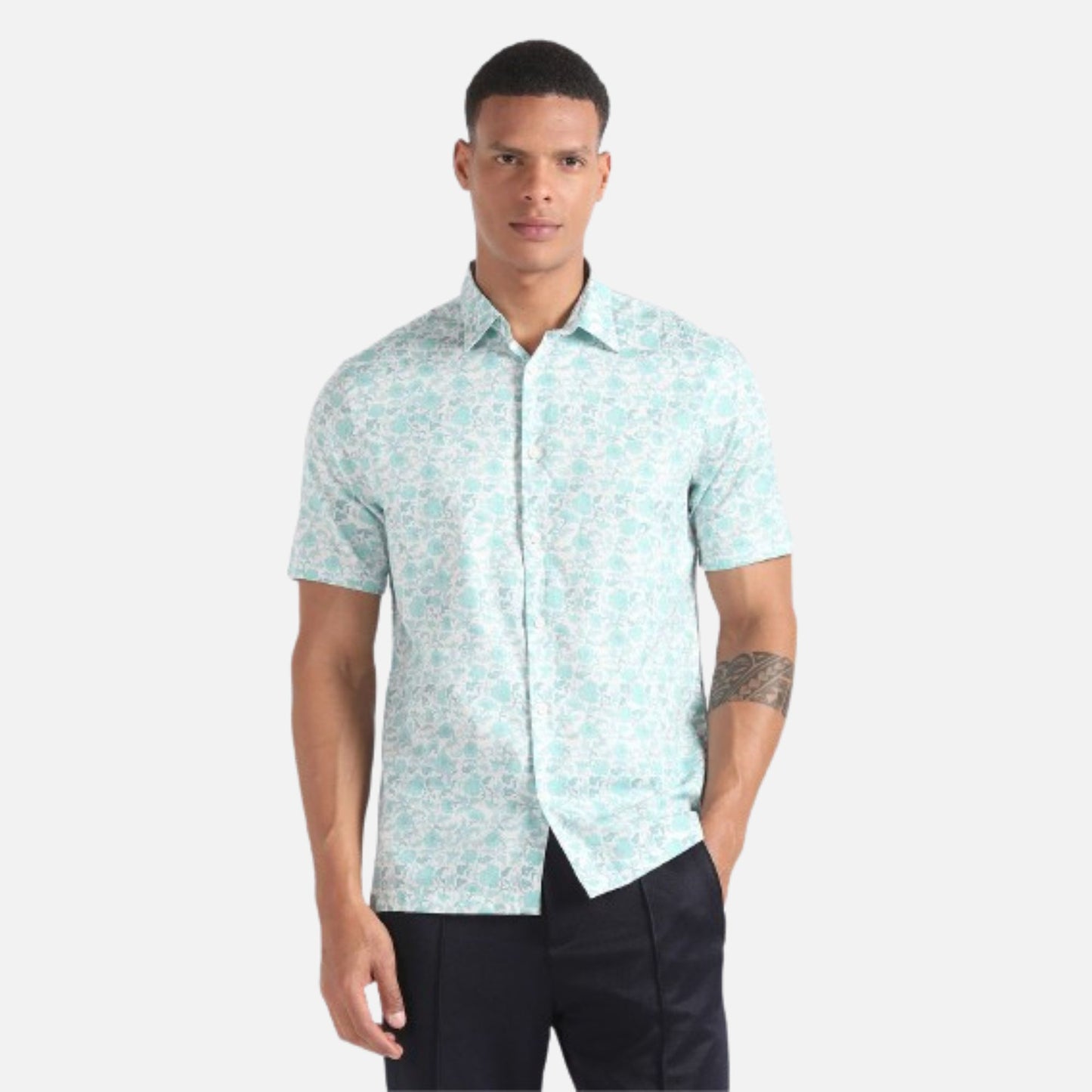 Short Sleeve Floral Print Shirt