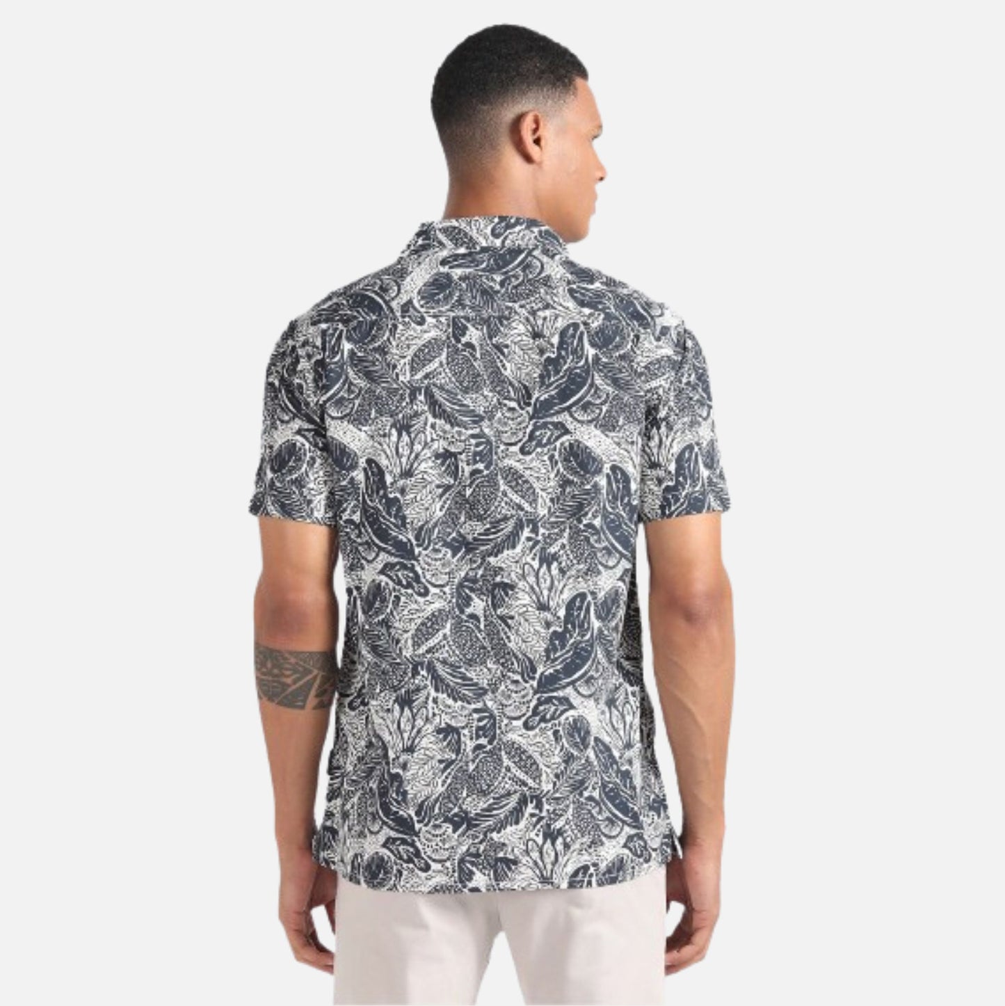 Cotton Modal Tropical Print Shirt