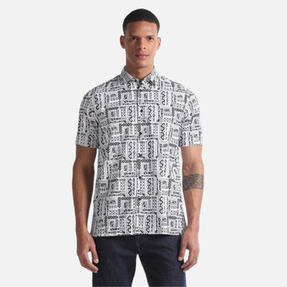 Motif Print Short Sleeve Shirt