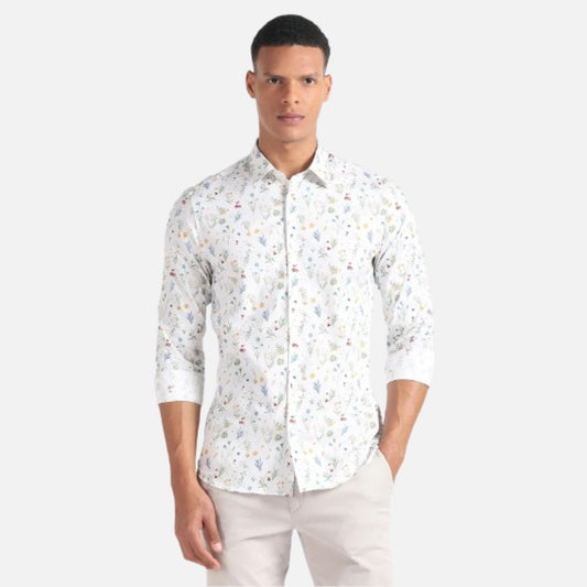 Cotton Floral Print Shirt