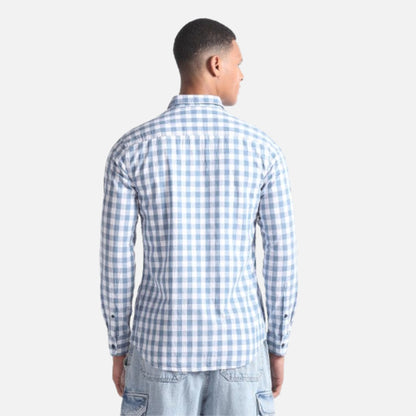 Gingham Check Cotton Shirt