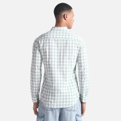 Gingham Check Cotton Shirt