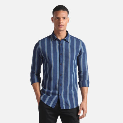 Vertical Stripe Waffle Shirt