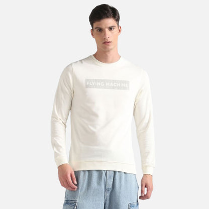 Crew Neck Brand Print Sweatshirt