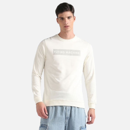 Crew Neck Brand Print Sweatshirt