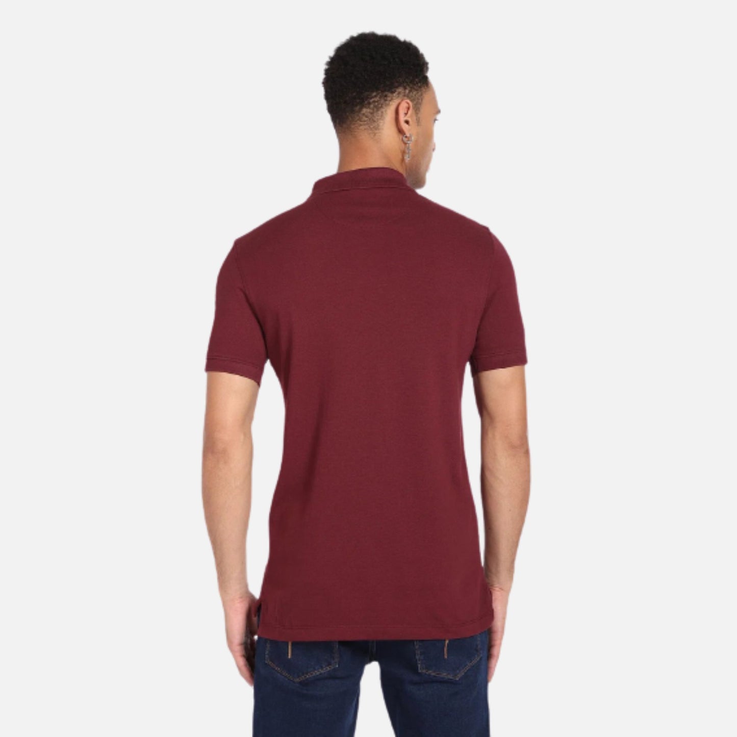 Short Sleeve Solid Polo Shirt