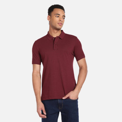 Short Sleeve Solid Polo Shirt