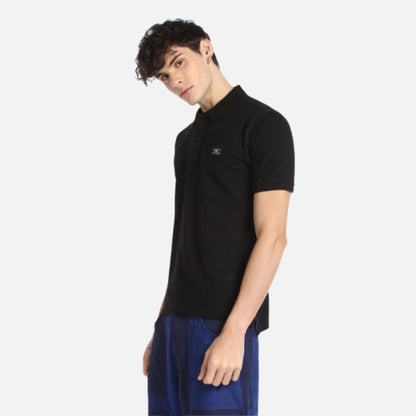 Solid Cotton Polo Shirt