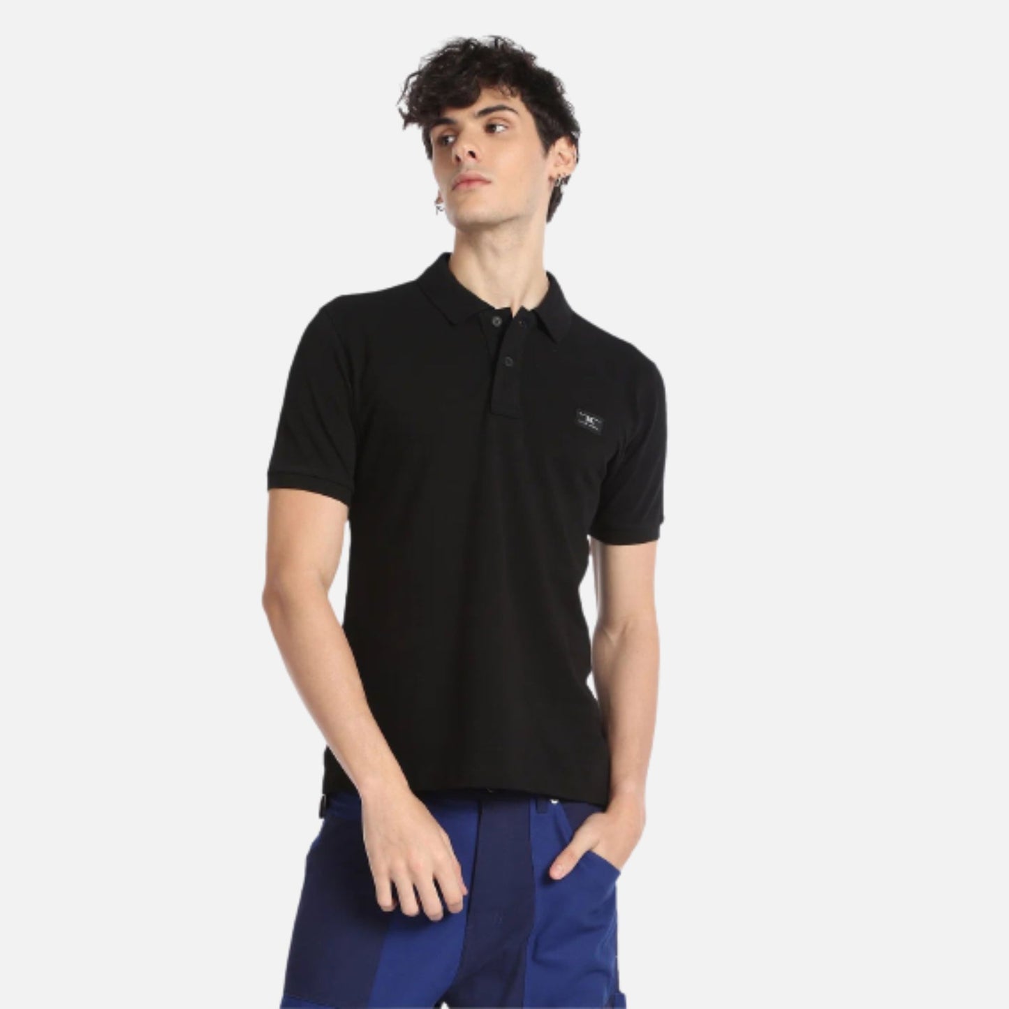 Solid Cotton Polo Shirt