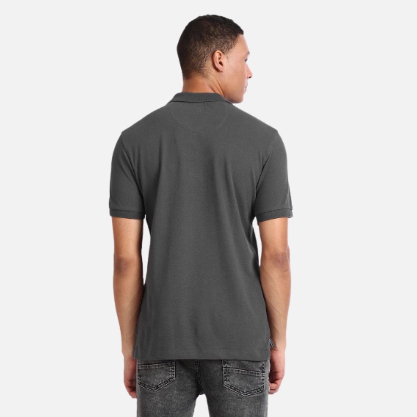 Solid Cotton Polo Shirt