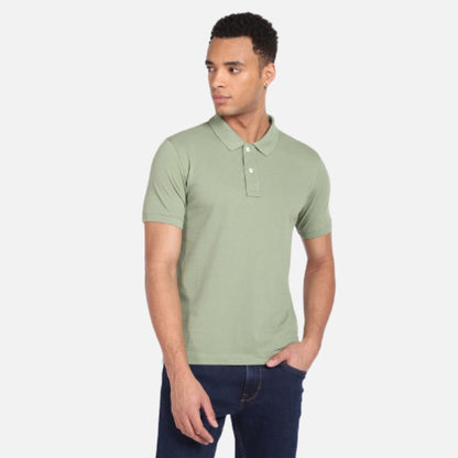 Short Sleeve Solid Polo Shirt