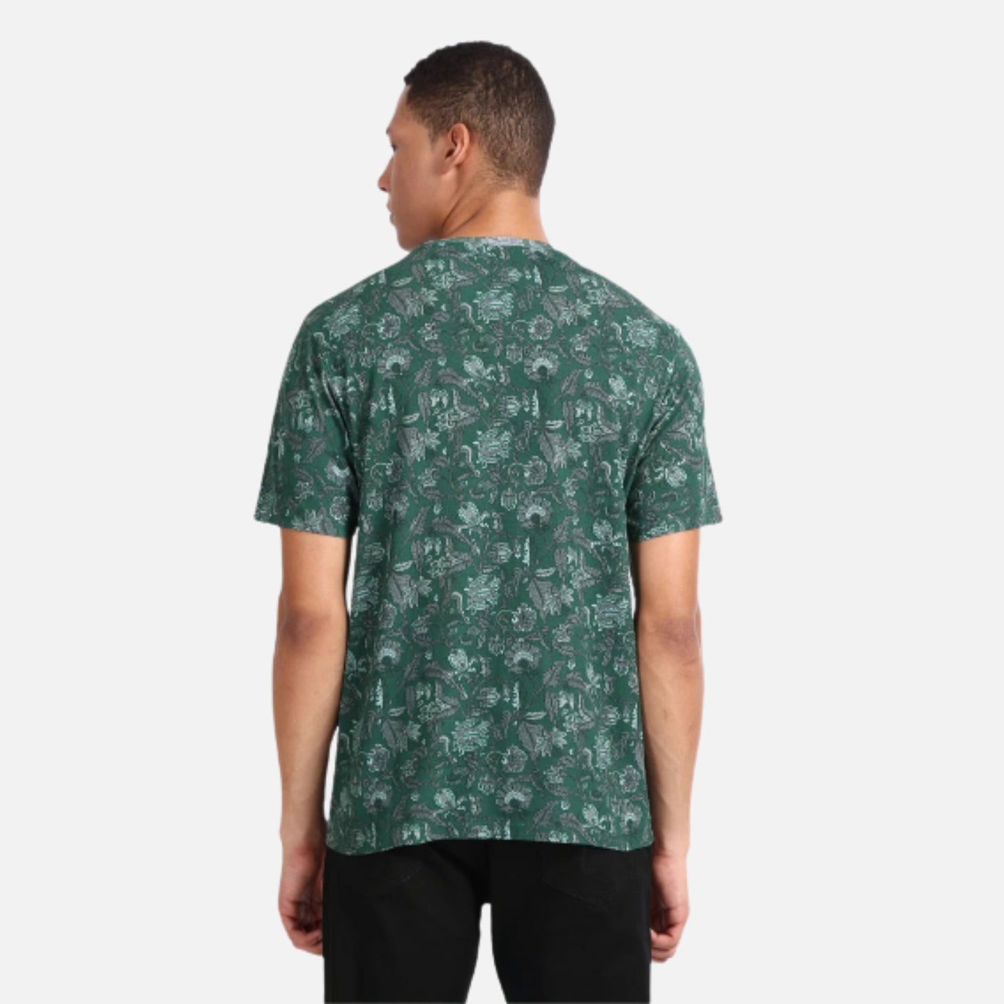 Floral Print Cotton T-Shirt