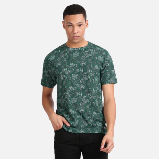 Floral Print Cotton T-Shirt