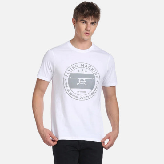 Brand Print Cotton T-Shirt