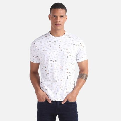 All Over Print Cotton T-Shirt