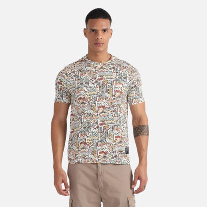 All Over Print Cotton T-Shirt