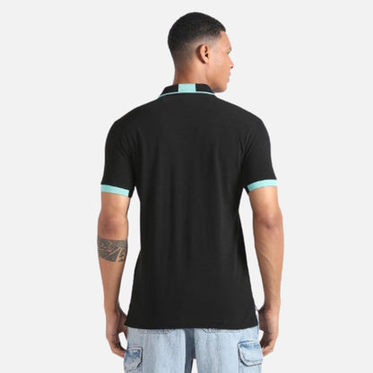 Solid Cotton Polo Shirt