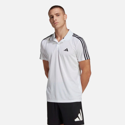 TRAIN ESSENTIALS PIQUÉ 3-STRIPES TRAINING POLO SHIRT