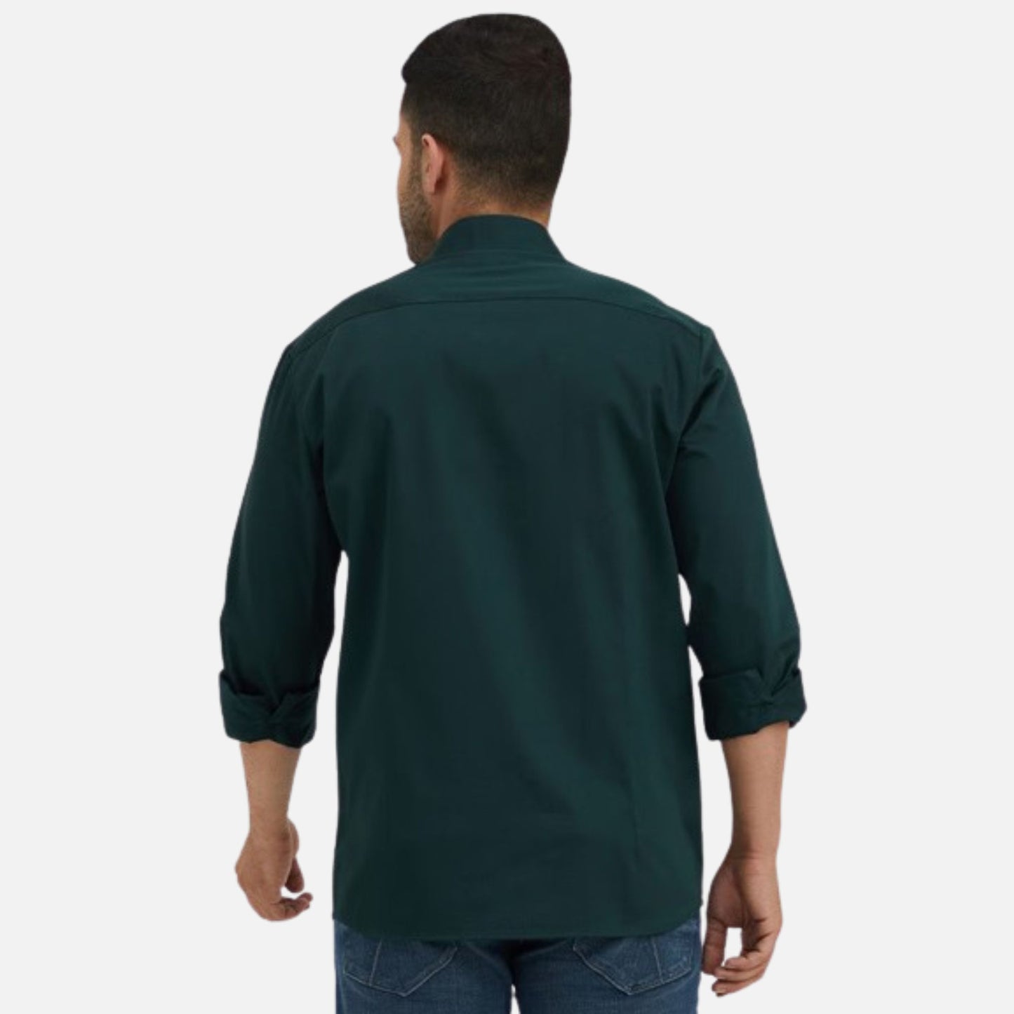 Solid Full Sleeve Cotton Stretch Shirt