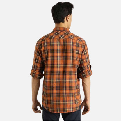 Checked Full Sleeve Cotton Blend Shirt