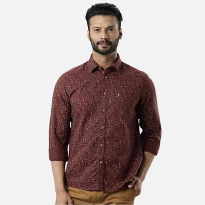 Printed Full Sleeve Linen Blend Shirt