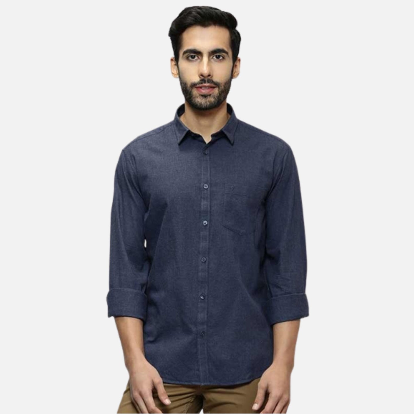 Solid Full Sleeve Cotton Shirt