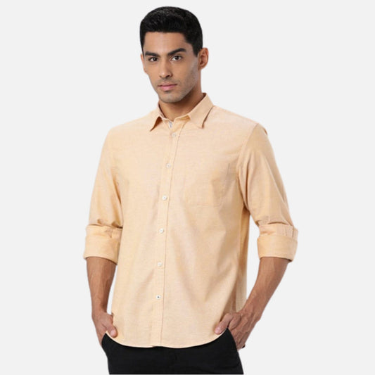 Solid Full Sleeve Cotton Stretch Shirt