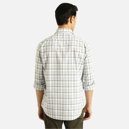 Checked Full Sleeve Cotton Blend Shirt