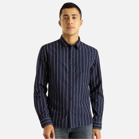 Striped Full Sleeve Cotton Stretch Shirt