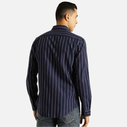 Striped Full Sleeve Cotton Stretch Shirt