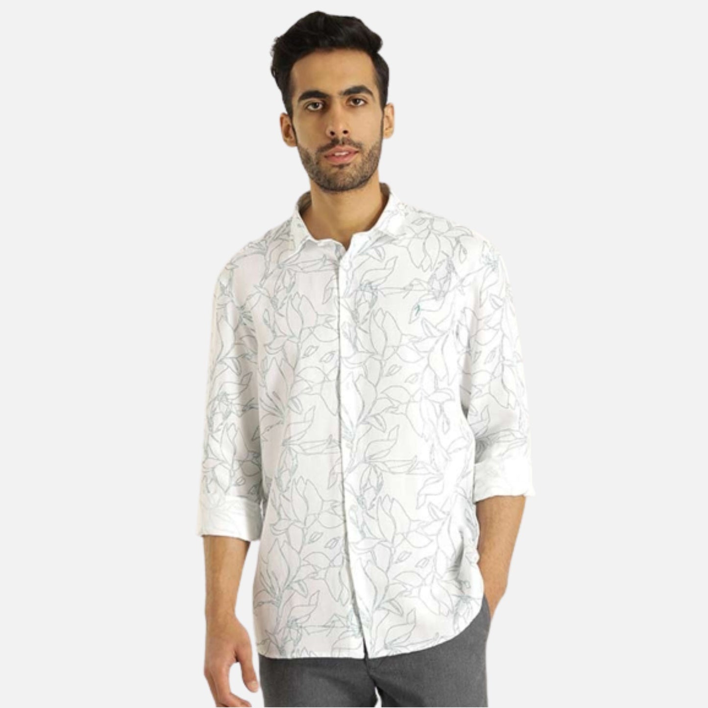 Printed Full Sleeve Viscose Blend Shirt