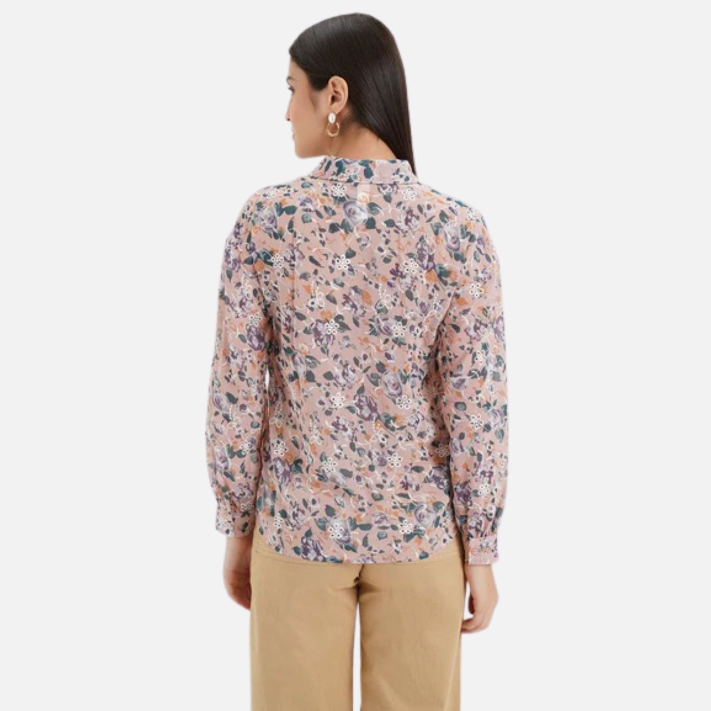 Frill Detailed Embroidered Shirt