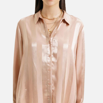 Self Stripe Satin Shirt