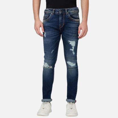 Low Rise Slim Fit Blue Jeans