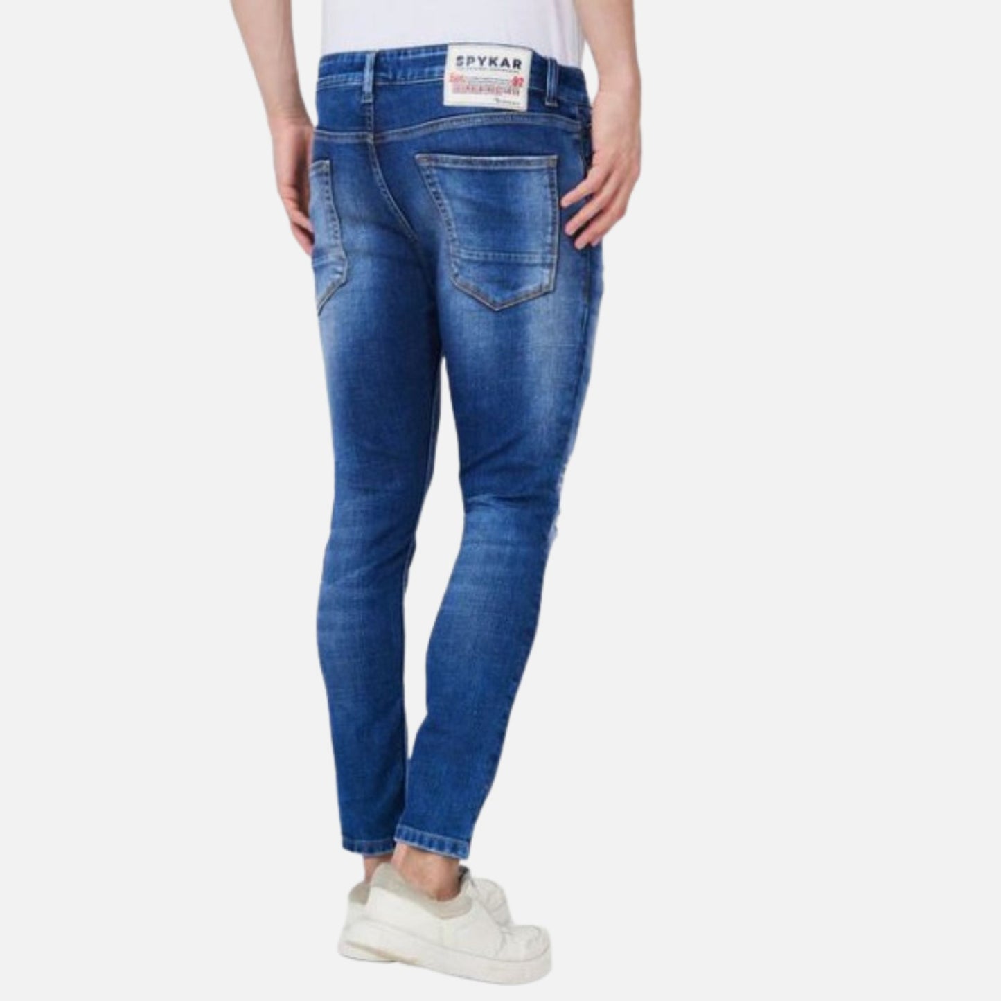 Mid Rise Tapered Fit Blue Jeans